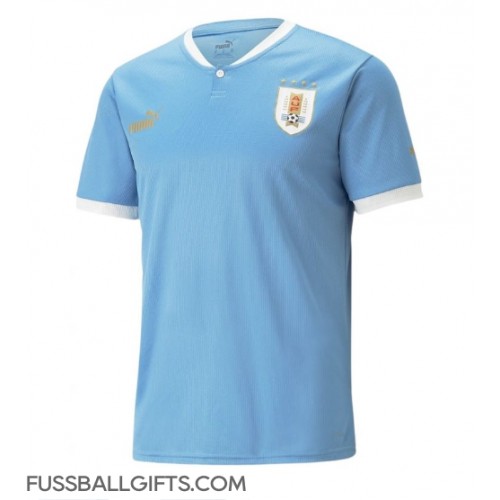 Uruguay Fußballbekleidung Heimtrikot WM 2022 Kurzarm